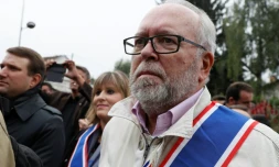 Le trésorier du Front national Wallerand de Saint-Just à Forges-les-Bains, près de Paris le 8 octobre 2016