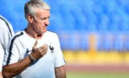 Le sélectionneur de la France Didier Deschamps lors d'une séance d'entraînement à Kazan le 29 juin 2018 lors du Mondial