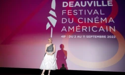 L'actrice américaine Lucy Boynton, à l'ouverture du festival du cinéma américain, à Deauville, le 2 septembre 2022