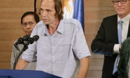 L'ancien otage norvégien Kjartan Sekkingstad à Davao City, sur l'ßle de Mindanao, aux Philippines, le 16 septembre 2016