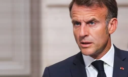 Le président français Emmanuel Macron lors d'une conférence de presse à l'issue du Sommet de la Coalition des Volontaires, au Palais de l'Élysée, à Paris, le 4 septembre 2025