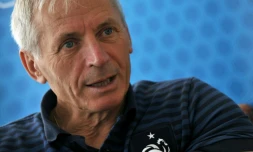 Francis Smerecki, alors entraîneur des U20, lors d'un interview à l'AFP, le 11 août 2011 à Bogota