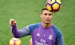 L'attaquant du Real Cristiano Ronaldo à l'entraînement à Madrid, le 9 décembre 2016