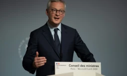 Le ministre de l'Economie Bruno Le Maire, à l'Elysée, à l'issue du Conseil des ministres, le 8 avril 2020

