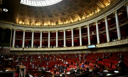 Le ministre du Budget et des Comptes publics, Laurent Saint-Martin, lors d'une séance de débat sur le projet de loi de finances 2025 à l'Assemblée nationale, le 24 octobre 2024 à Paris