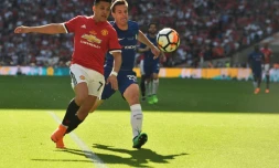 Alexis Sanchez avec Manchester United contre Chelsea en finale de la Coupe d'Angleterre à Wembley, le 19 mai 2018