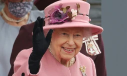 La reine Elizabeth II, le 14 octobre 2021 Ã  Cardiff