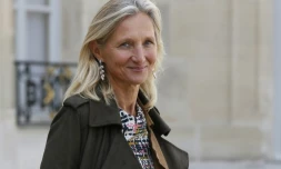 Clara Gaymard, présidente de la branche française du conglomérat américain General Electric (GE), le 15 septembre 2015 à l'Elysée