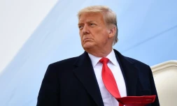 Donald Trump, le 12 janvier 2021 Ă Harlington, au Texas