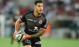 L'ailier du Stade Toulousain Sofiane Guitoune contre La Rochelle en demi-finale du Top 14, le 8 juin 2019 à Bordeaux