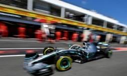 Le pilote britannique Lewis Hamilton (Mercedes) pendant les qualifications du Grand Prix de France de F1 au Castellet (Var), le 22 juin 2019