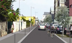 Maquette d'une partie du futur centre-ville saint-pierrois (D.R.)