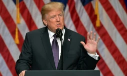 Donald Trump présente sa "Stratégie de sécurité nationale" à Washington le 18 décembre 2017 