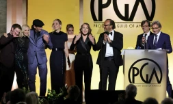 L'équipe du film "CODA" récompensée aux PGA Awards, le 19 mars 2022 à Los Angeles