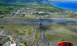 Vue aérienne de l'axe mixte entre le Port et Saint-Paul (Ouest).