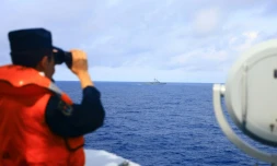 Photo publiée le 24 mai 2024 par le commandement du théùtre oriental de l'Armée populaire de libération (APL) de Chine lors de l'exercice militaire "Joint Sword-2024A"