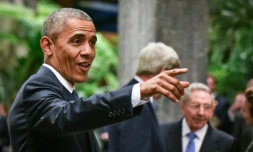 Le président américain Barack Obama au palais de la Révolution à La Havane, le 21 mars 2016