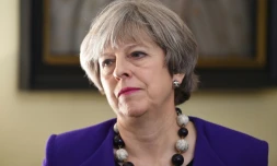La PremiĂšre ministre britannique Theresa May, le 17 janvier 2018 Ă Londres