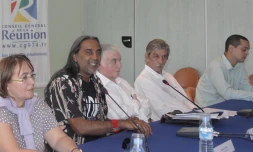Mercredi 27 juillet 2011 - Conférence de presse sur le bilan de la délégation réunionnaise du Conseil général suite à leur séjour à Pondichéry
(Photo Michel Désiré)