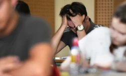 Des lycéens passent le baccalauréat, le 18 juin 2018 à Strasbourg