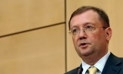 Alexander Yakovenko, alors vice ministre russe des affaires étrangÚres lors d'une allocution, le 20 juin 2006 à GenÚve