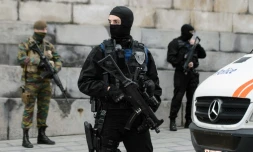 Policiers et militaires  le 20 novembre 2015 à Bruxelles