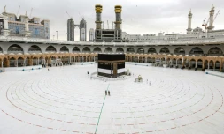 La Kaaba dans la Grande mosquée de La Mecque, le 28 juillet 2020