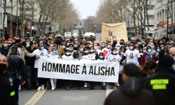Marche blanche à Argenteuil à la mémoire d'Alisha, le 14 mars 2021