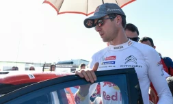 Sébastien Ogier lors de la deuxième journée du rallye de Catalogne à Salou, le 25 octobre 2019