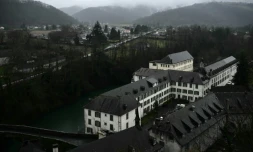 Vue aérienne de l'établissement catholique Notre-Dame-de-Bétharram, le 12 février 2025 dans les Pyrénées-Atlantique