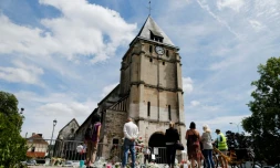 L'église de Saint-Etienne-du-Rouvray, le 28 juillet 2016