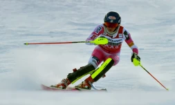 L'Américaine Mikaela Shiffrin dans le slalom le 11 décembre 2016 à Sestrières