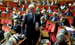 Le patron des députés LR Laurent Wauquiez à l'Assemblée nationale à Paris, le 17 novembre 2025
