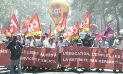 Cortège de tête jeudi 28 juin 2018, avec notamment Philippe Martinez (CGT)