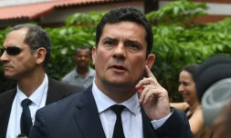 Le juge Sergio Moro quitte la résidence du président élu Jair Bolsonaro à Rio, le 1er novembre 2018