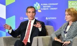 Le maire de Los Angeles, Eric Garcetti, à San Francisco le 12 septembre 2018
