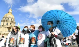 Manifestation d'infirmières à Paris le 15 octobre 2020  