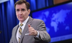 Le porte-parole du département d'Etat américain John Kirby à Washington, le 6 janvier 2015