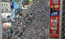 La manifestation contre le projet de loi sur l'extradition de Hong Kong vers la Chine le 9 juin 2019