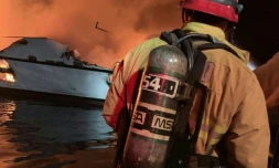 Photo fournie par le comté de Ventura le 2 septembre 2019 aprÚs l'incendie sur un bateau de plongée