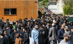 Les funérailles de Shemseddine, à la mosquée de Savigny-sur-Orge, près de Paris, le 9 avril 2024