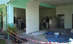 Travaux de rénovation à l'école Les Bancouliers au Moufia (photo D.R)