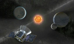 Illustration fournie par la Nasa le 11 avril 2018 montrant le Transiting Exoplanet Survey Satellite (TESS)