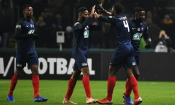 Les joueurs de Châteauroux lors d'un match de Coupe de France contre Nantes à La Beaujoire, le 4 janvier 2019