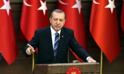 Le président turc Recep Tayyip Erdogan lors d'un discours à Ankara, le avril 2016 