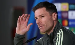 Le technicien espagnol Xabi Alonso lors d'une conférence de presse avant un match de Ligue des champions du Real Madrid, le 9 décembre 2025 à Valdebebas