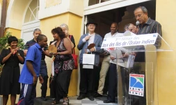 Vendredi 26 août 2011 - Les sportifs dionysiens médaillés des Jeux des Iles de l'Océan Indien à la mairie de Saint-Denis.
(Photo Michel Désiré)