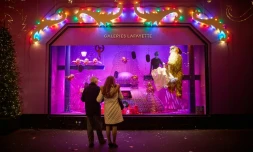 Les vitrines de Noël des Galeries Lafayette Paris Haussmann, le 25 novembre 2024