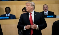 Le président américain Donald Trump au siège de l'ONU à New York, le 18 septembre 2017