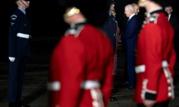 Le président américain Joe Biden à son arrivée à Saint Mawgan (Grande Bretagne) le 9 juin 2021